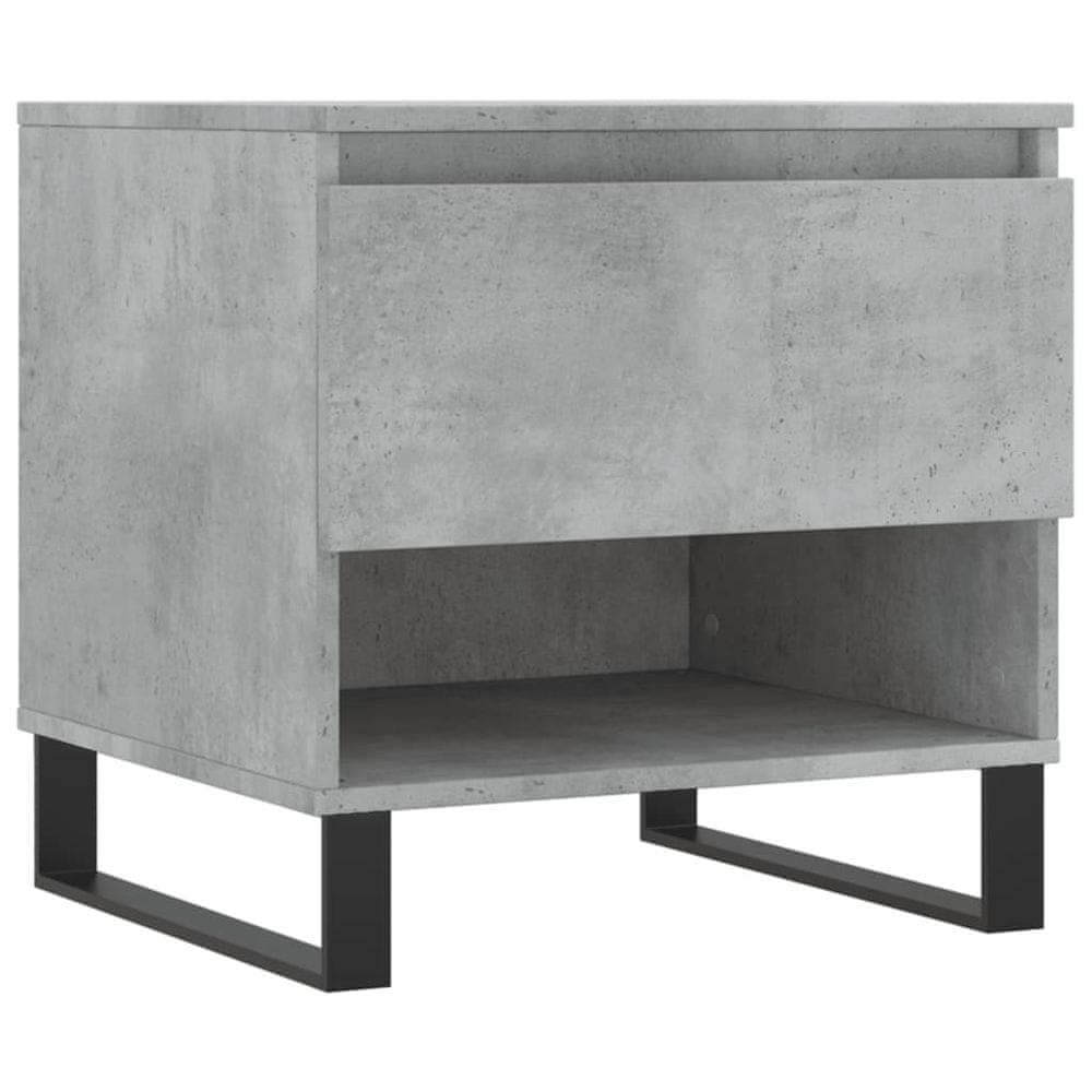 Vidaxl Konferenčný stolík betónovosivý 50x46x50 cm kompozitné drevo